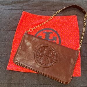 Tory Burch Genuine Brown Leather Handbag